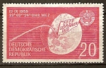 Stamps Germany -  Aterrizaje cohete cósmico soviético en la luna (DDR).