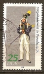 Stamps Germany -   Desfile de trajes de Minería y Metalurgia.Traje de la escuela de minas del s.19-DDR