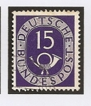 Sellos del Mundo : Europa : Alemania : REPUBLICA FEDERAL. 1ª Serie básica. Corneta postal.