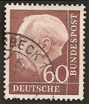 Stamps Germany -  REPUBLICA FEDERAL. Presidente Theodor Heuss.