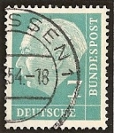 Stamps Germany -  REPUBLICA FEDERAL. Presidente Theodor Heuss.