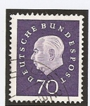 Stamps Germany -  REPUBLICA FEDERAL. Presidente Theodor Heuss.