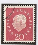 Stamps Germany -  REPUBLICA FEDERAL. Presidente Theodor Heuss.