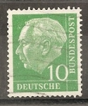 Stamps Germany -  REPUBLICA FEDERAL. Presidente Theodor Heuss.