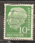 Stamps Germany -  REPUBLICA FEDERAL. Presidente Theodor Heuss.