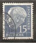 Stamps Germany -  REPUBLICA FEDERAL. Presidente Theodor Heuss.