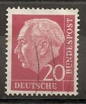 Stamps Germany -  REPUBLICA FEDERAL. Presidente Theodor Heuss.