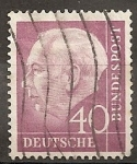 Stamps Germany -  REPUBLICA FEDERAL. Presidente Theodor Heuss.