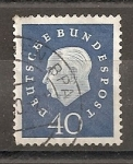 Stamps Germany -  REPUBLICA FEDERAL. Presidente Theodor Heuss.