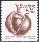 Stamps Sweden -  SERIE BÁSICA. FRUTOS. CASTAÑA (AESCULUS HIPPOCASTANUM) Y&T Nº 1207. RESERVADO