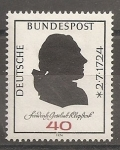 Stamps Germany -  250º Aniversario del nacimiento del poeta Friedrich Gottlieb Kloptock.