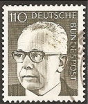 Sellos de Europa - Alemania -  Presidente Federal G. Heinemann