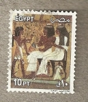 Sellos de Africa - Egipto -  Pareja real