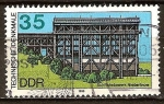 Stamps Germany -  Monumentos Ingeniería,elevador de barcos Niederfinow (DDR).