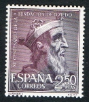 Sellos de Europa - Espa�a -  1397-  XII Centenario de la fundación de Oviedo. Alfonso II.