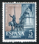 Sellos de Europa - Espa�a -  1393- IV centenario de la capitalidad de Madrid. Monumento a Cervantes en la Plaza de España.