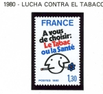 Stamps France -  1980-Lucha contra el tabaco