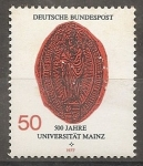 Sellos del Mundo : Europa : Alemania : 500º aniversario de la Universidad de Mayence.