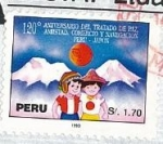 Stamps Peru -  120º Aniv.Tratado Paz, Amistad. . . 