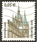 Stamps Germany -  Monumentos y curiosidades. Catedral de Erfurt.