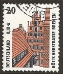 Stamps Germany -  Monumentos y curiosidades. Calle Böttcher, en Brema.