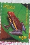 Stamps Peru -  Epipedobates Macero