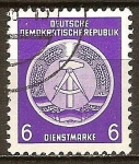 Stamps Germany -  Marca de servicio,circ/izq-DDR.