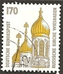 Stamps Germany -  Monumentos y curiosidades. Iglesia rusa de Wiesbaden.