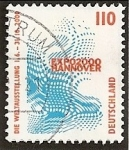 Stamps Germany -  Monumentos y curiosidades. Logo de la Exposición Universal de Hannover.