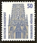 Stamps Germany -  Monumentos y curiosidades. Catedral de Friburgo.