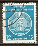 Stamps Germany -  Marca de servicio,circ/izq-DDR.