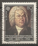 Stamps Germany -  Johann Sebastian Bach. 1685-1750 (compositor)