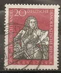 Stamps Germany -  Georg Friedrich Händel 1685-1759 (compositor)