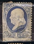 Stamps United States -  Scott  134  Franklin (1)