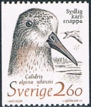 Stamps : Europe : Sweden :  ESPECIES EN PELIGRO DE EXTINCIÓN. PLAYERO COMÚN (CALIDRIS ALPINA)