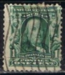 Stamps United States -  Scott  300 Franklin (5)