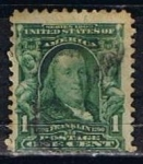 Stamps United States -  Scott  300 Franklin (8)