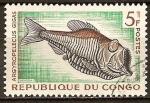 Stamps Republic of the Congo -  Argyropelecus gigas (Pez hacha plateado gigante).