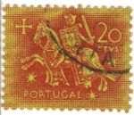 Sellos de Europa - Portugal -  Caballero