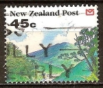 Stamps New Zealand -  paisaje.