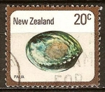 Stamps New Zealand -  conchas marinas. Rainbow abalón o Paua.