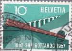 Stamps Switzerland -  trenes