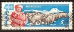 Stamps Mongolia -  Aniv 40 años de la Independencia. Ganadería. Rams.