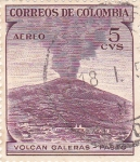 Sellos de America - Colombia -  volcan galeras