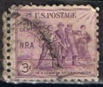 Stamps United States -  Scott  732 Grupo de Hombres (2)