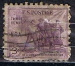 Stamps United States -  Scott  732 Grupo de Hombres (7)