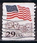 Stamps United States -  Scott  2523 Bamdera Mt. Rusmore (2)