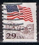 Stamps United States -  Scott  2523 Bamdera Mt. Rusmore (3)