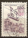 Stamps Yugoslavia -  Industria de la madera, cable de tren.