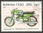 Stamps : Africa : Burkina_Faso :  Centº de la motocicleta